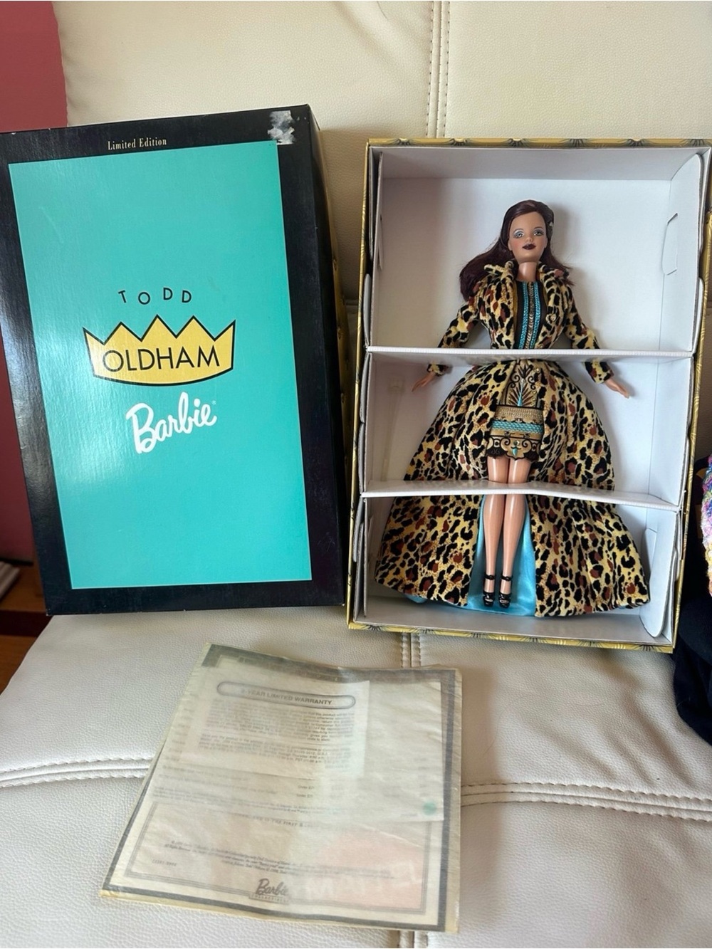 1998 Limited Edition Todd Oldham Barbie Doll Complete w/ Original Box, Stand